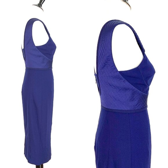 New Reiss Theodora Purple Sheath Pencil Dress Size 4 - Picture 7 of 16